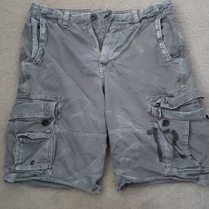 Mens Distressed Cargo Shorts